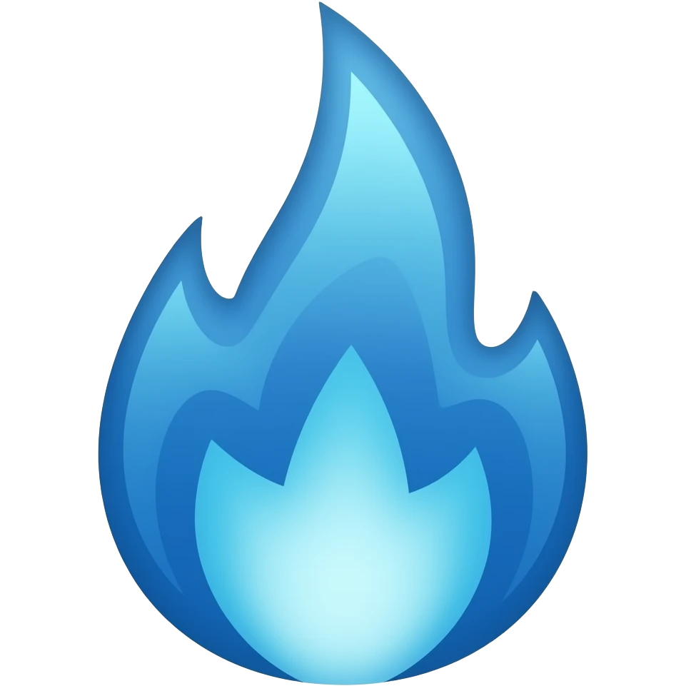 Emoji de fuego azul emoji