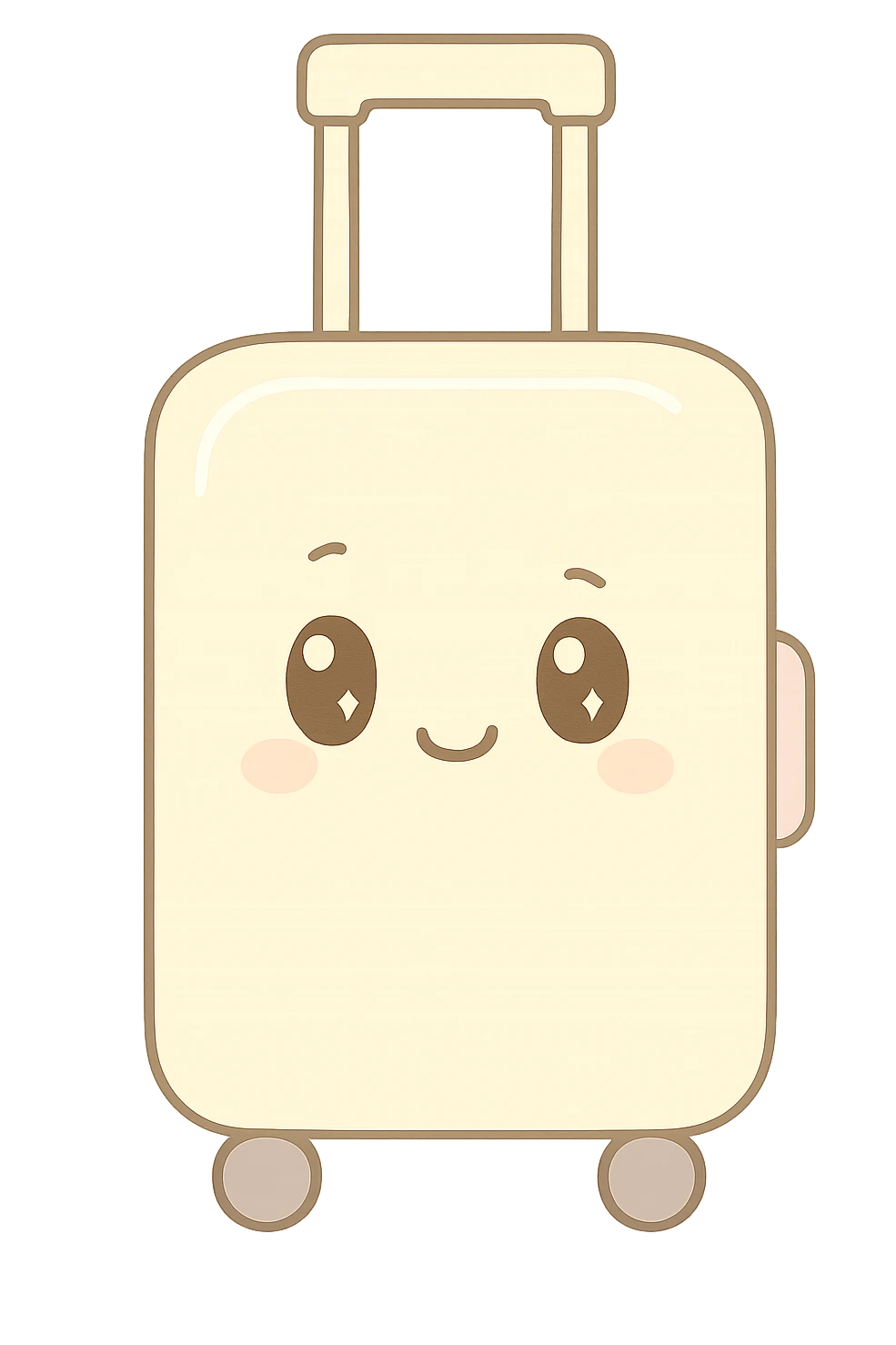 aesthetic ivory minimal suircase with wheels emoji