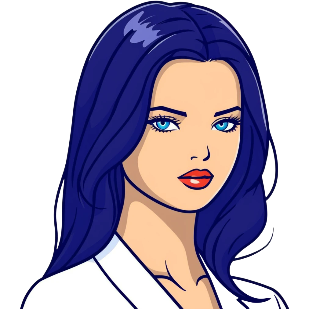 Adriana Lima, beautiful Brazilian supermodel with long dark hair and blue eyes emoji