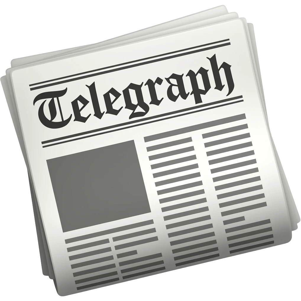 Folded newspaper - Telegraph emoji