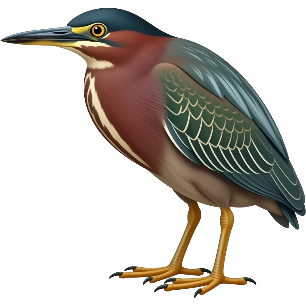Green heron emoji