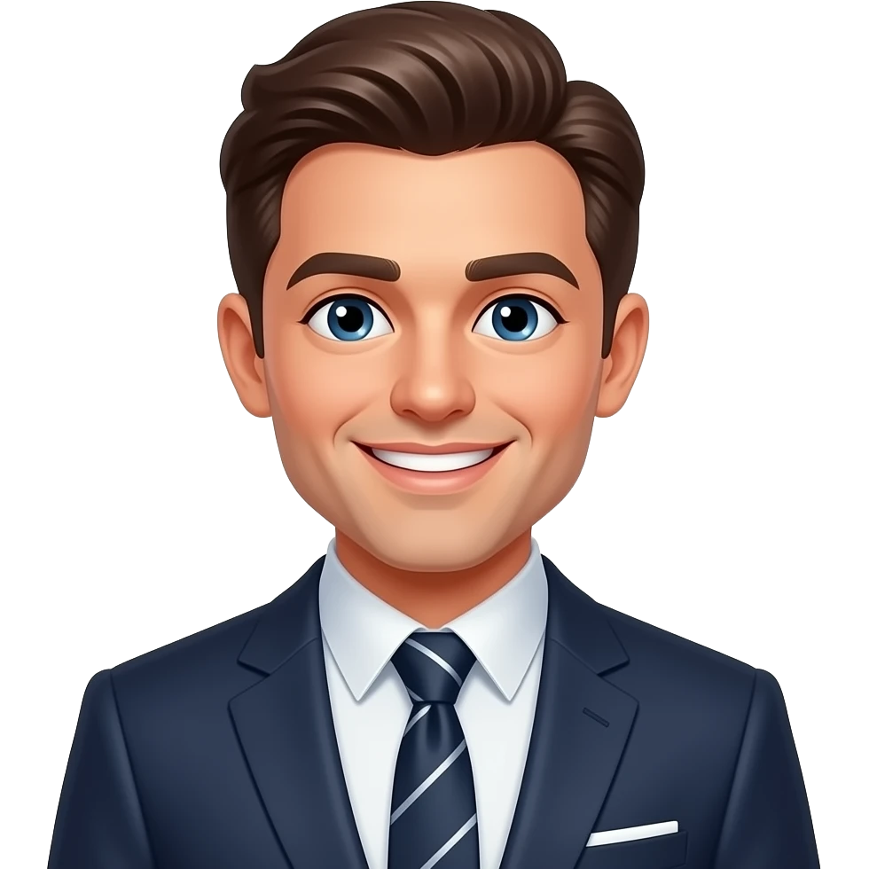 Cute Sexy Handsome Attractive Romantic Shoujo-Anime-style  gentleMan happy emoji