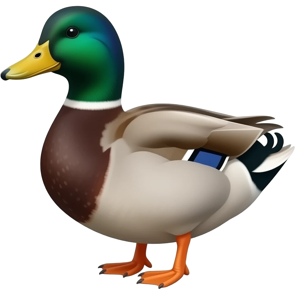 create emoji of tigerpainted duck with black colors emoji
