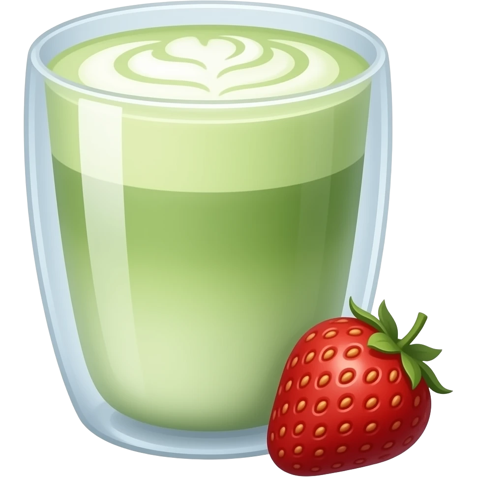 Strawberry matcha emoji