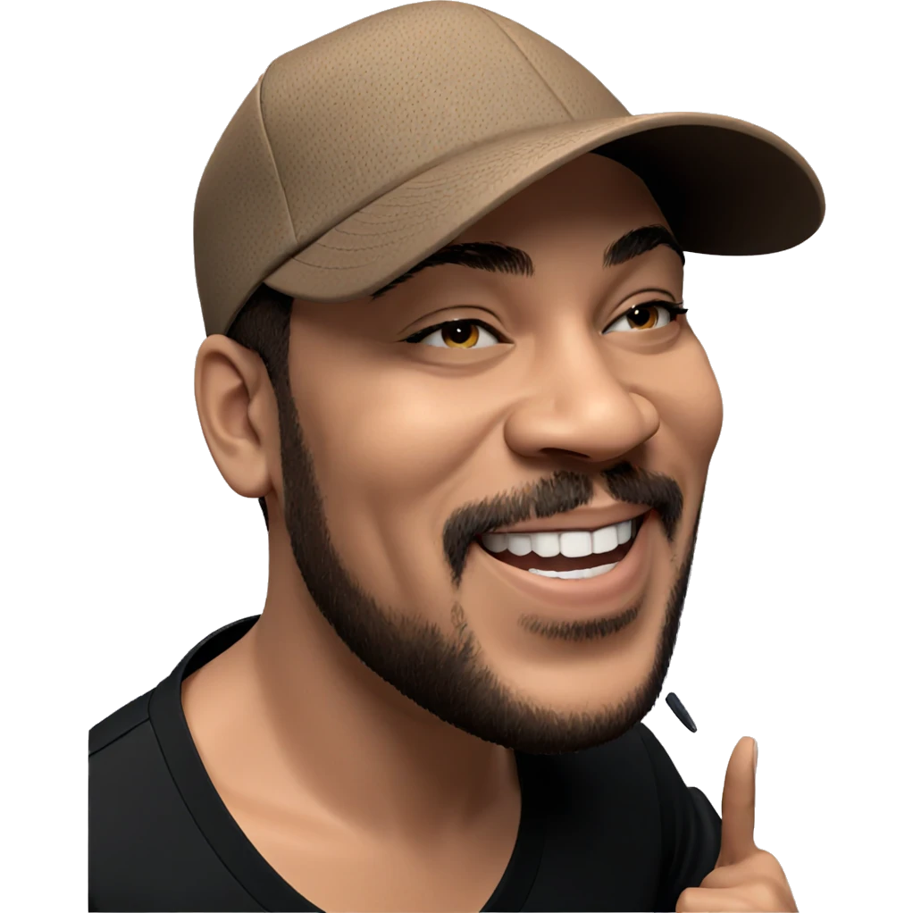 smiling boy in black shirt emoji