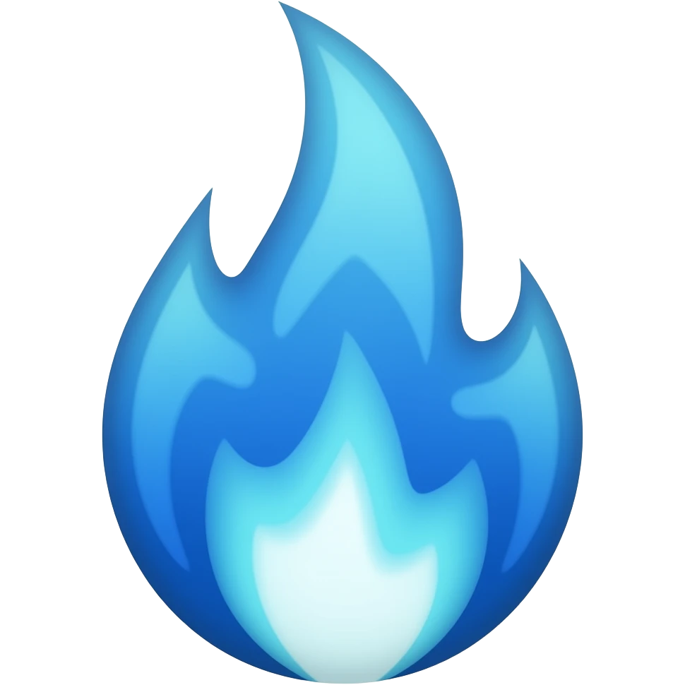 blue flame emoji