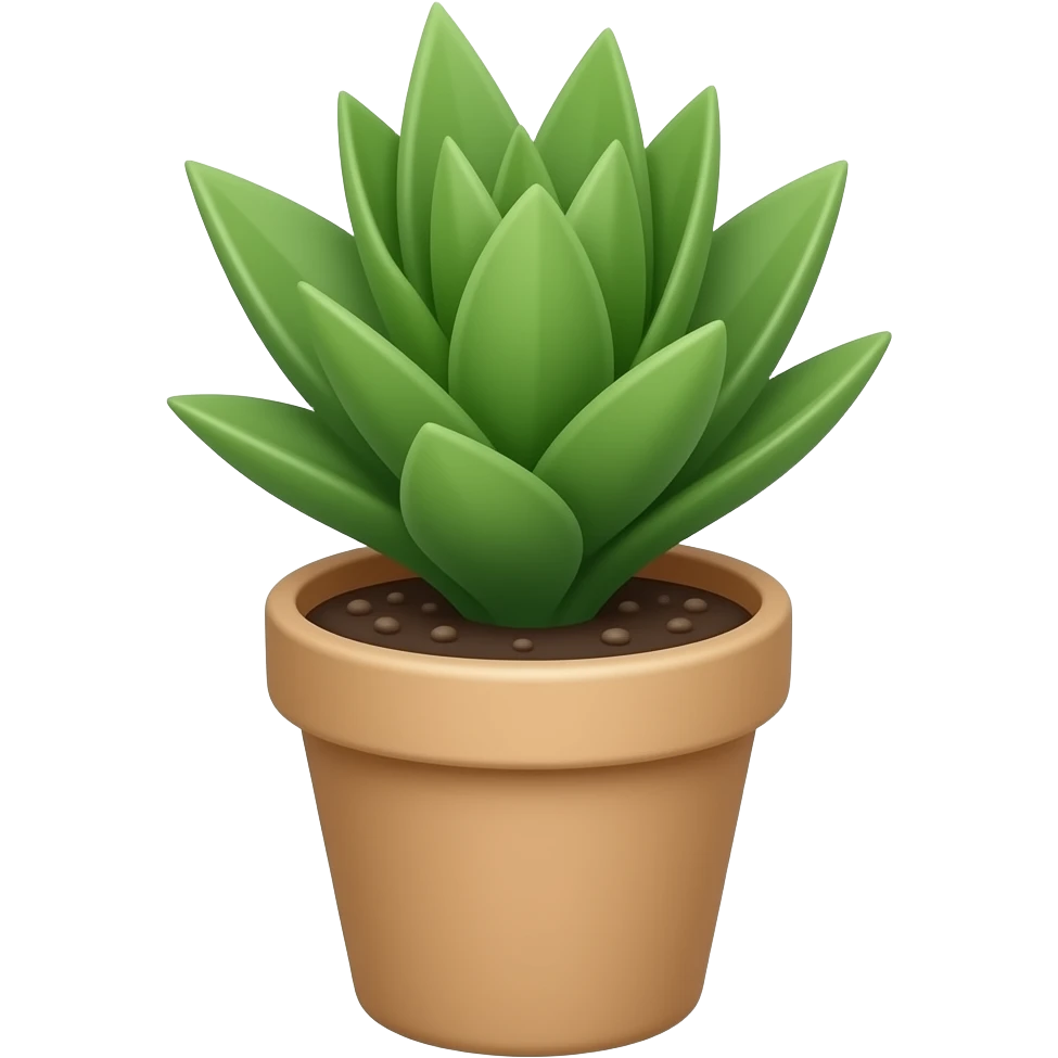 small plant in a small elegant pot emoji