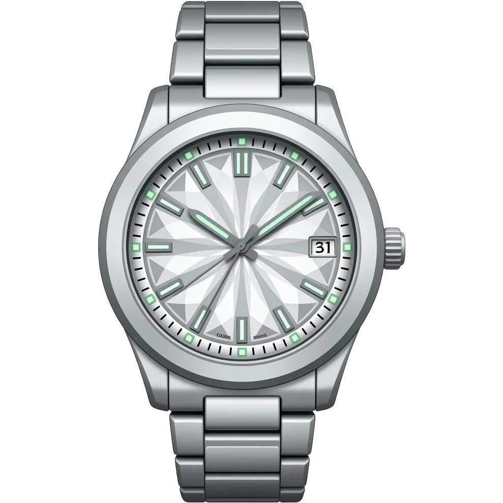 Shining diamond watch emoji