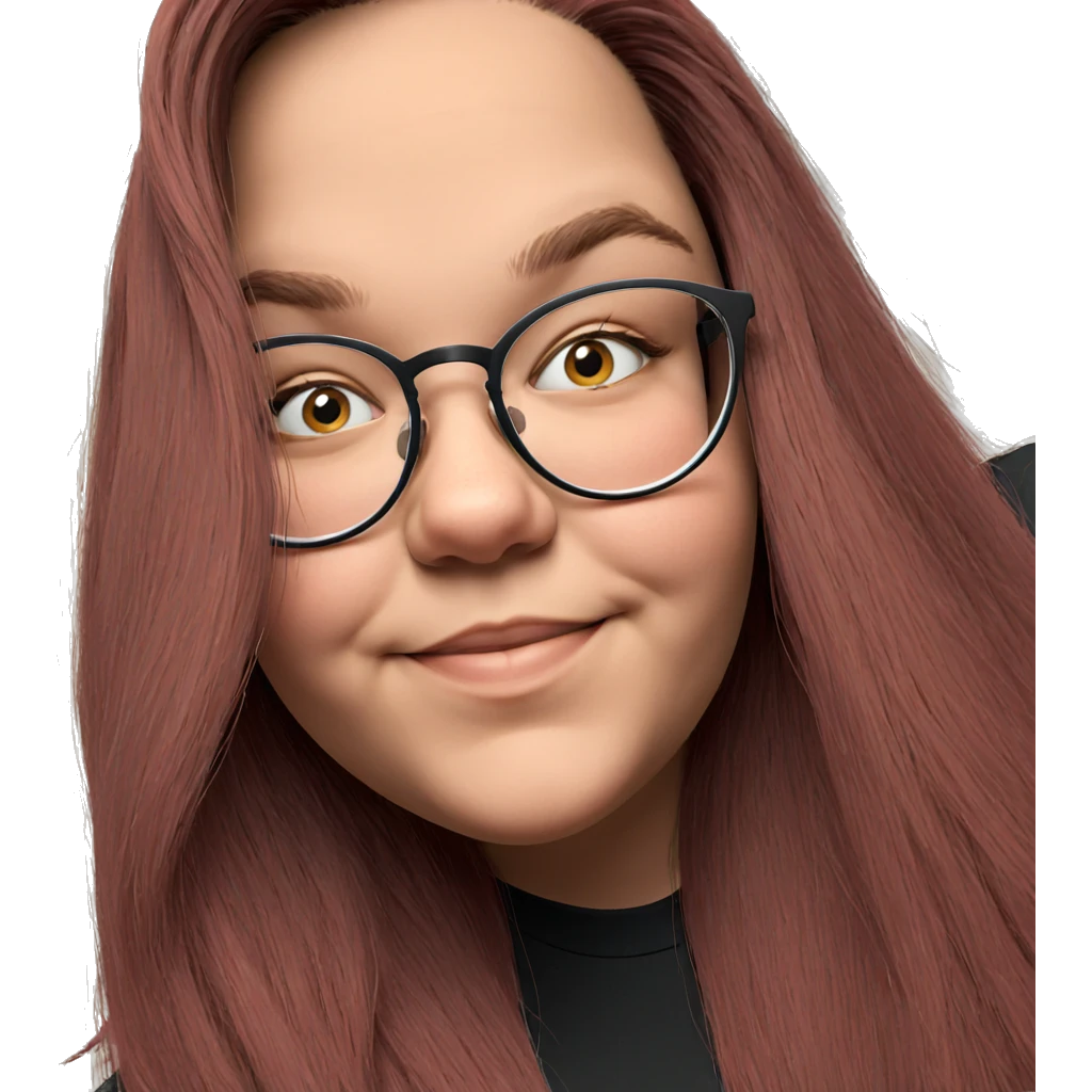 smiling girl with glasses emoji