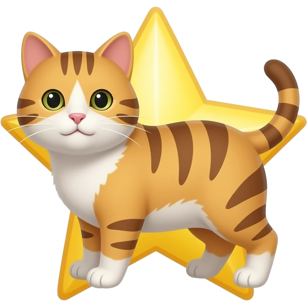 Gato con estrella emoji