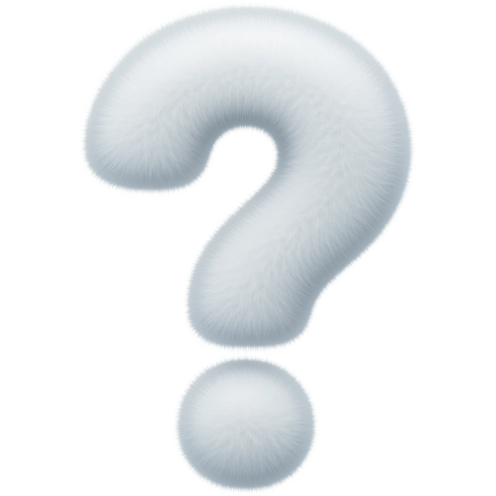 Fluffy question mark emoji