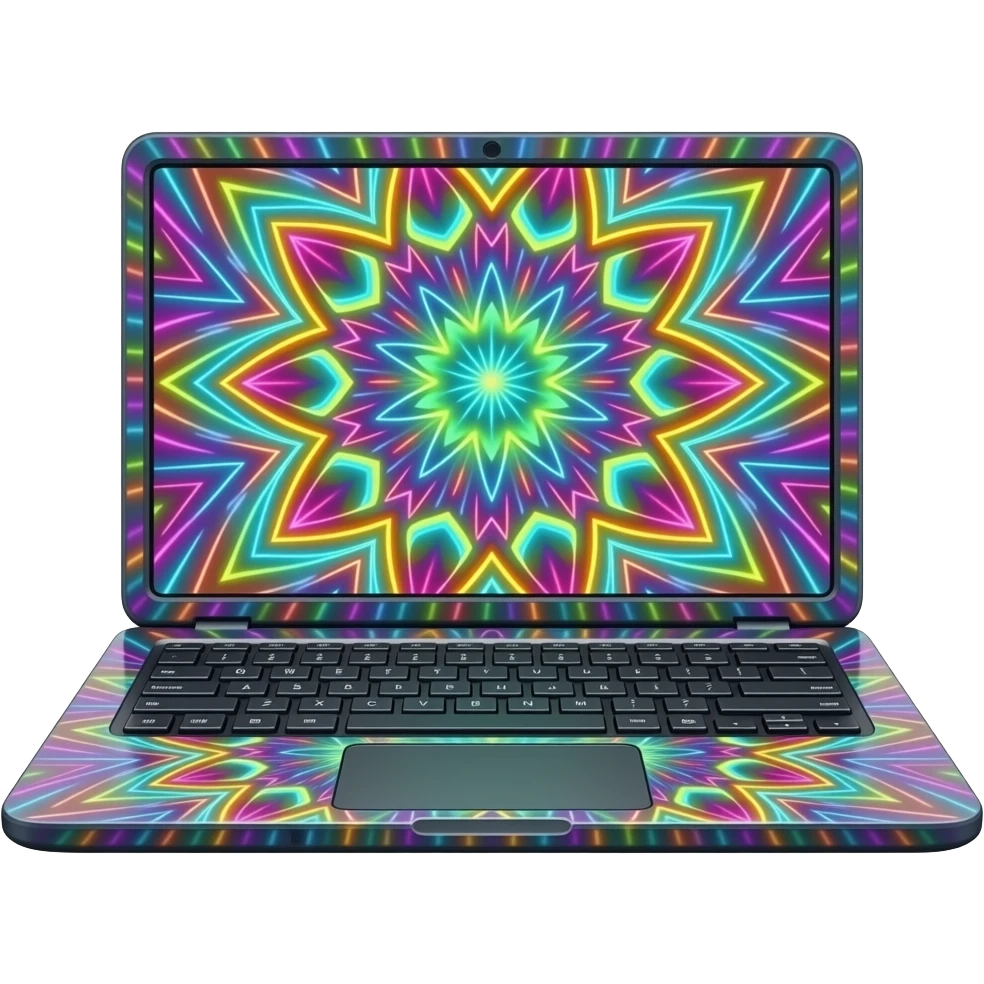 una laptop psicodélica emoji