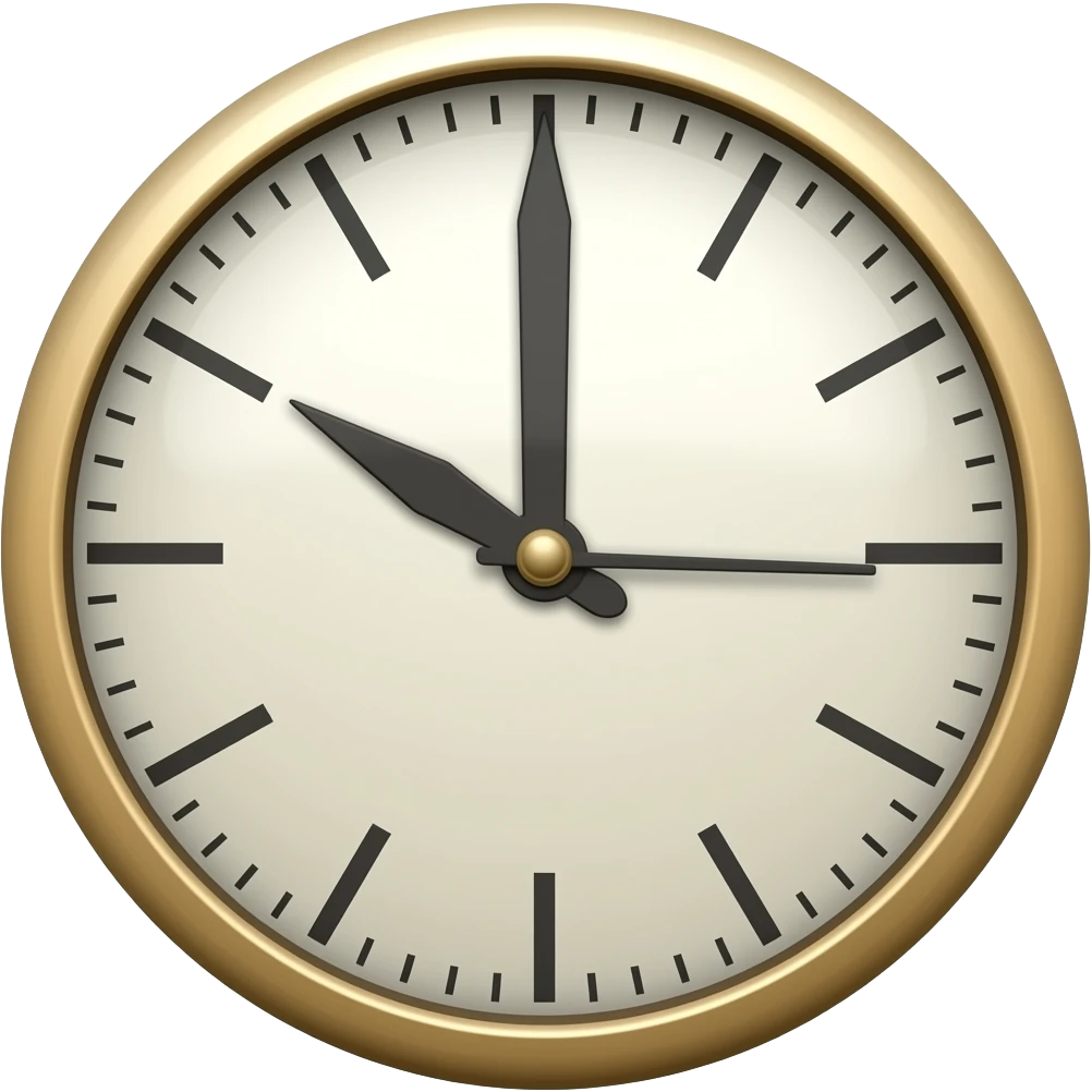 Beige clock emoji
