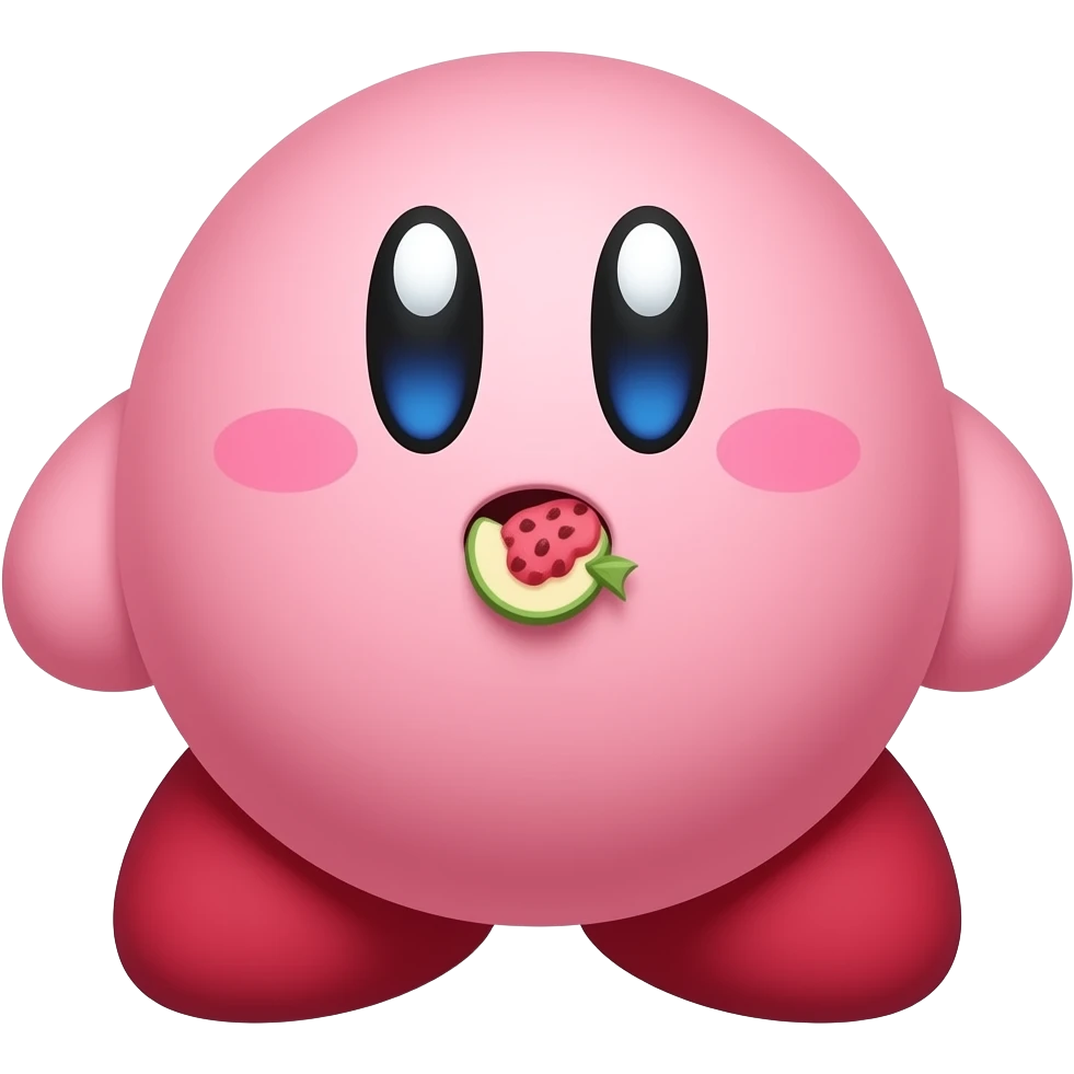 Kirby eating ai emoji