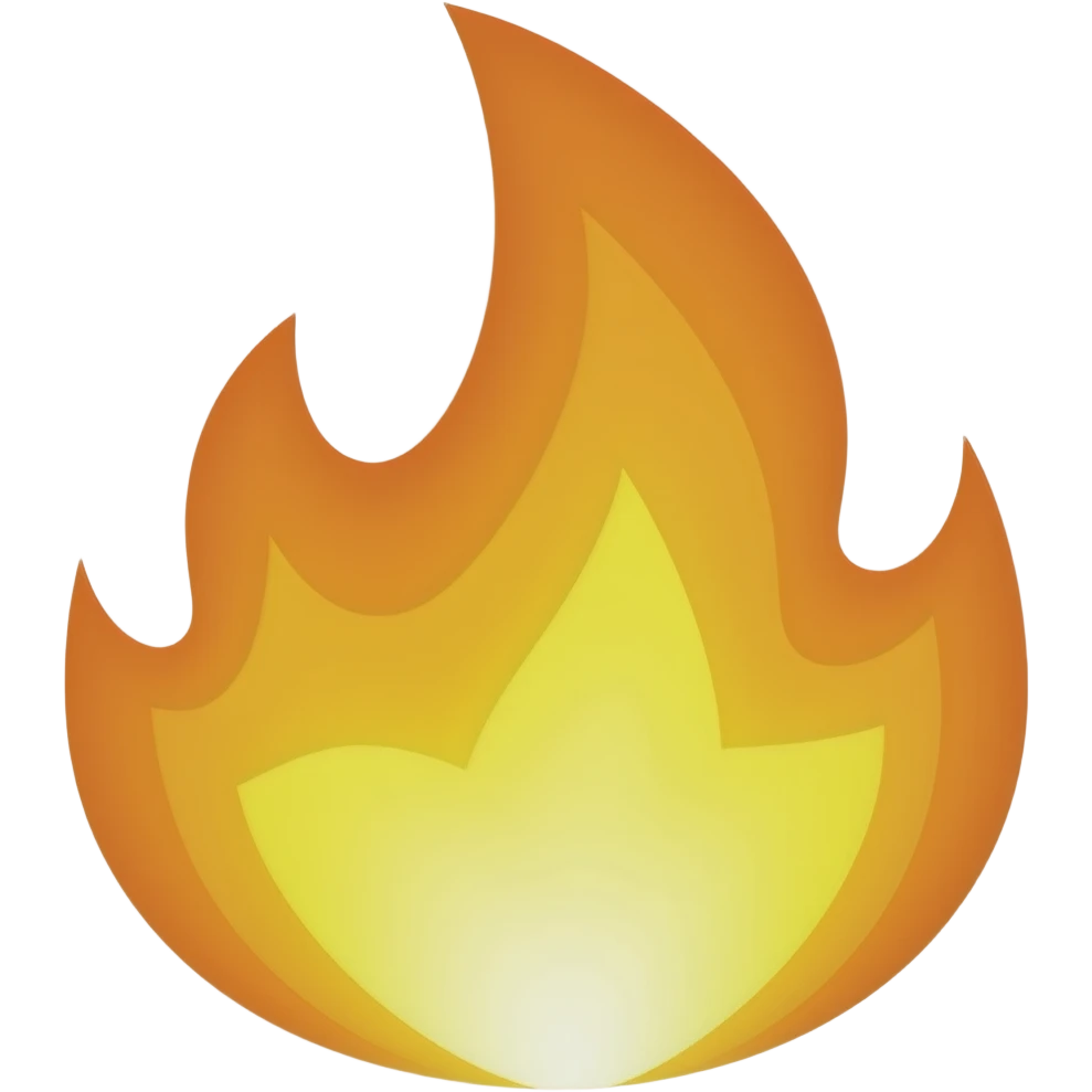 A flaming hot cheeto emoji