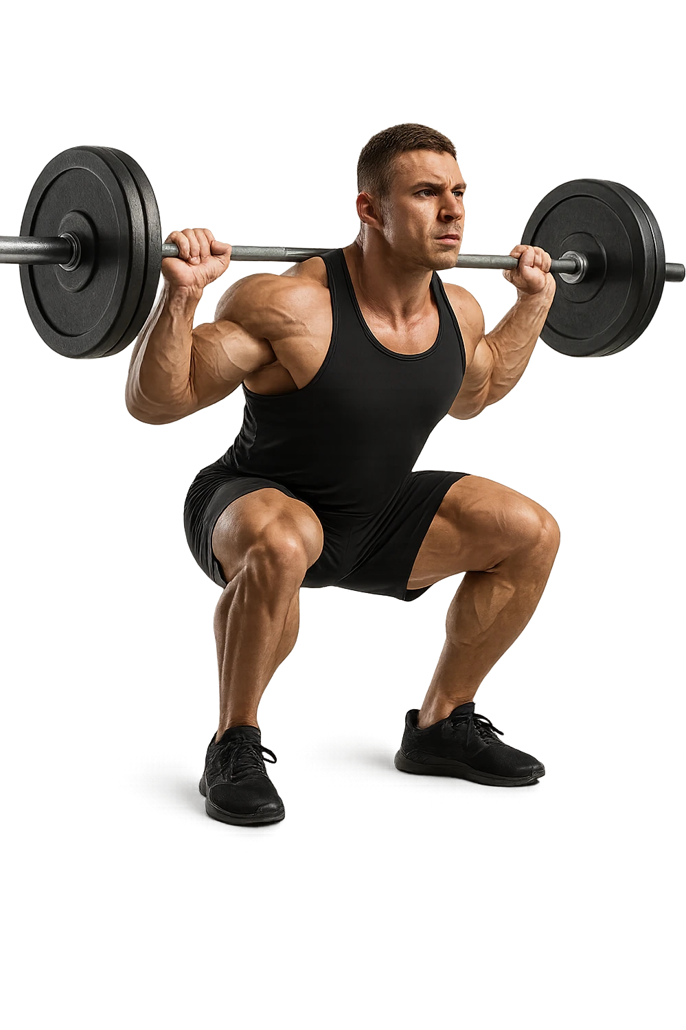 bodybuilder fa squat con bilanciere  emoji