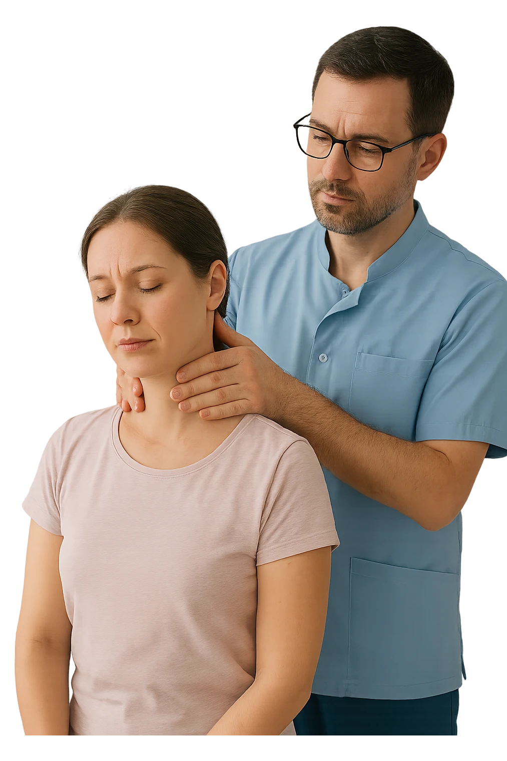 Donna dall'osteopata per il suo problema alla cervicale emoji