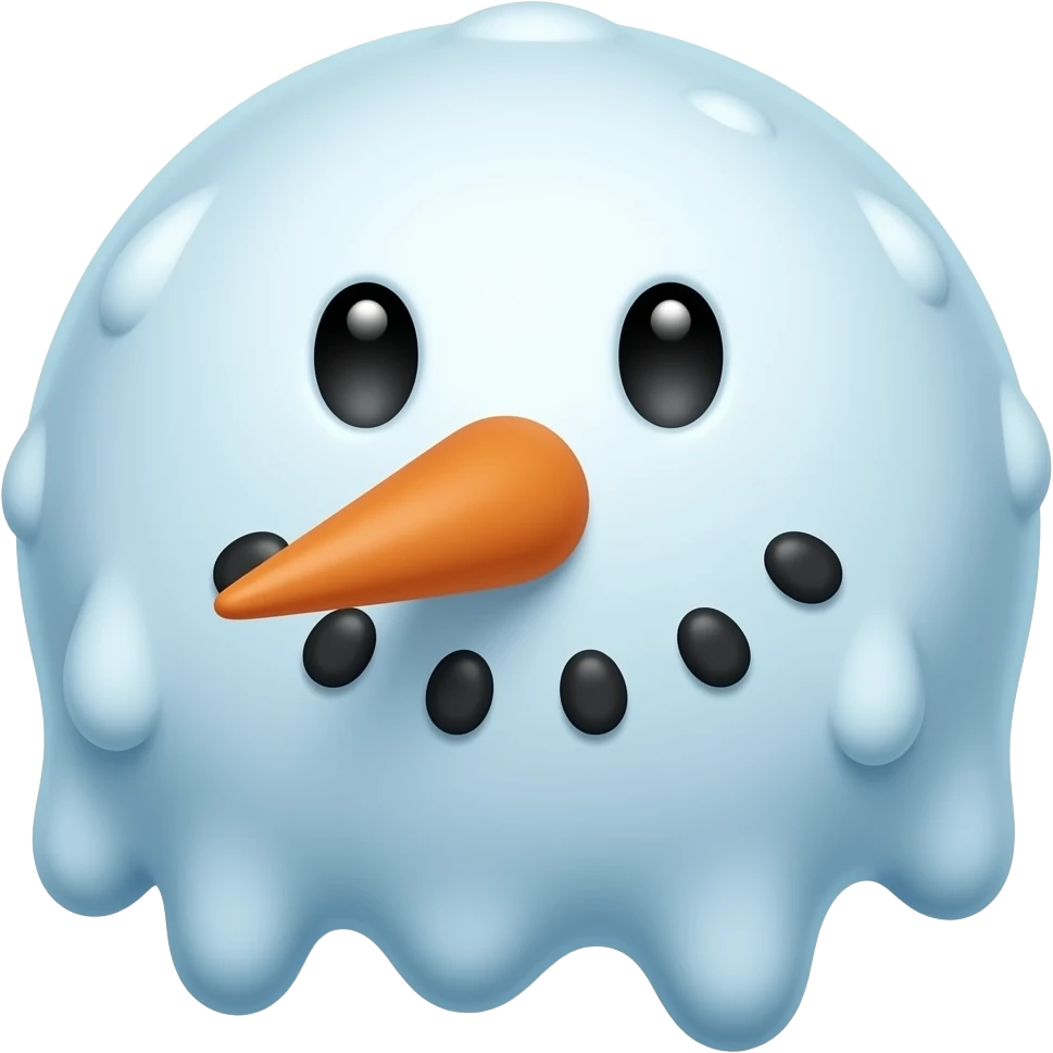 Blob melted snowman emoji