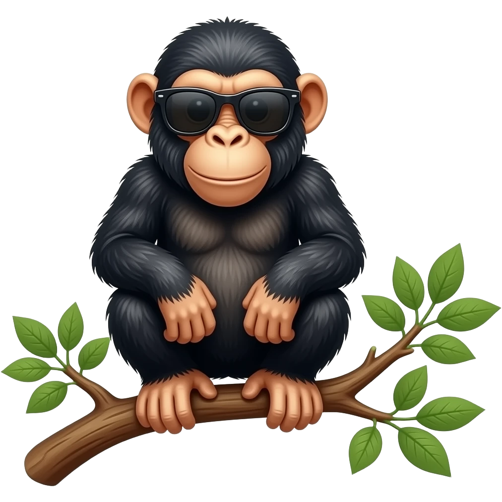 Chimpmonk in sun glasses emoji
