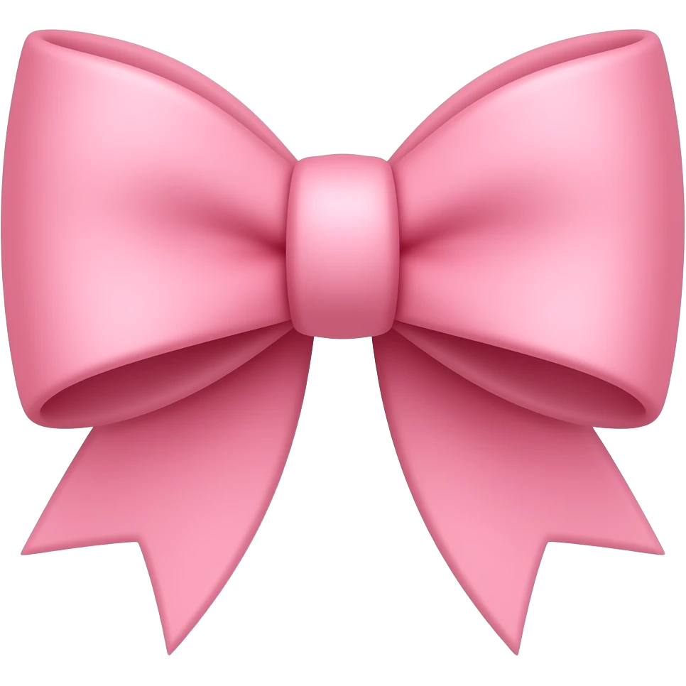 Pink bow emoji
