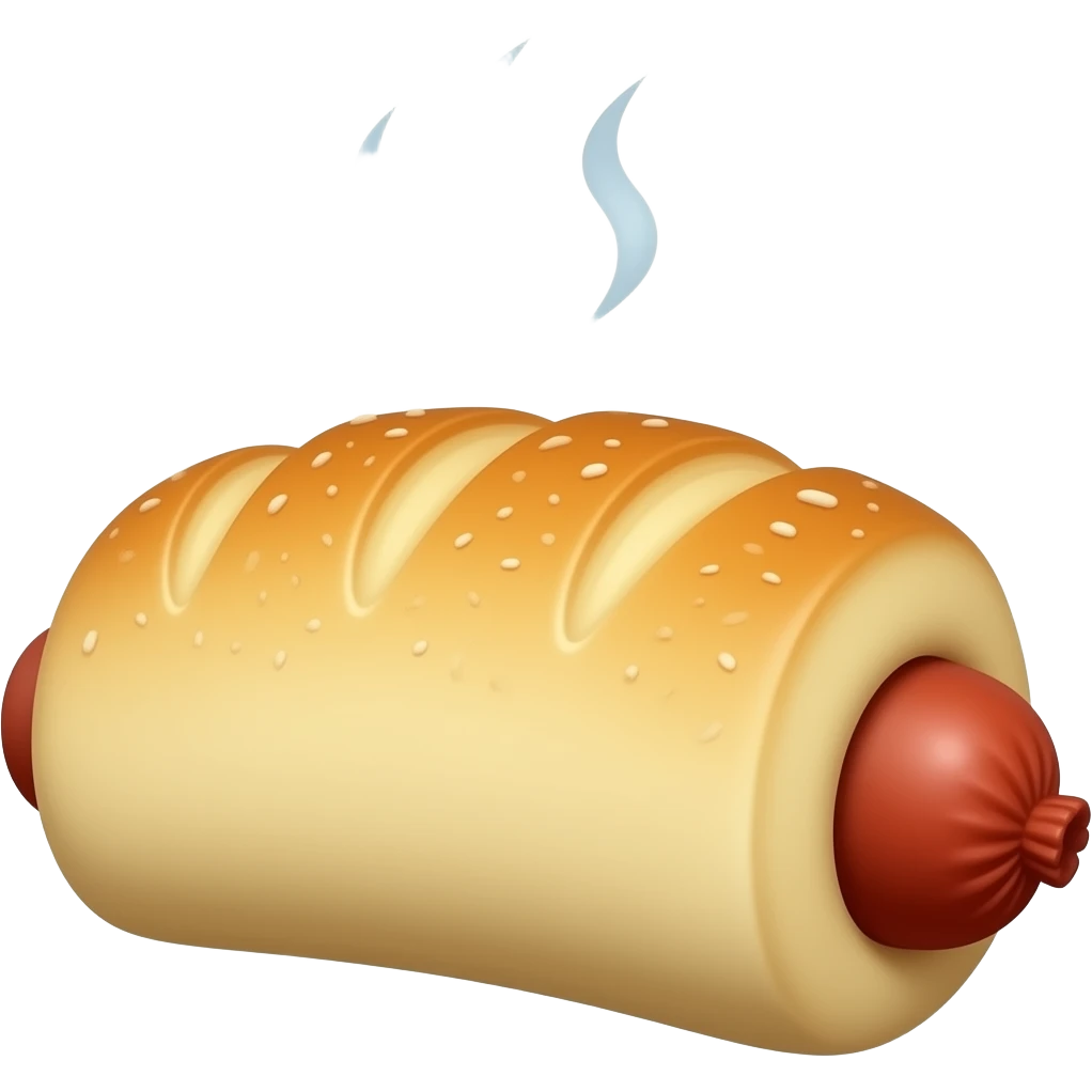 Steamy sausage roll emoji