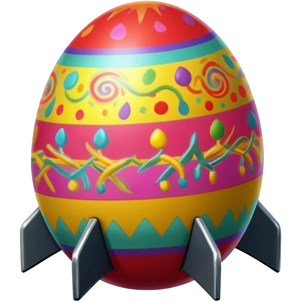 rpg-7 launcher but the rocket is a easter egg emoji