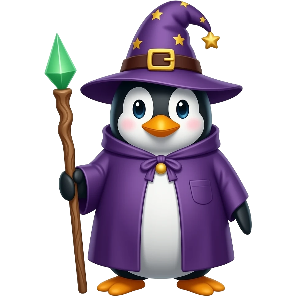 Penguin Wizard emoji