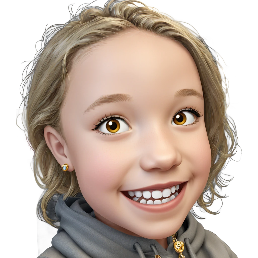 smiling girl with jewelry emoji