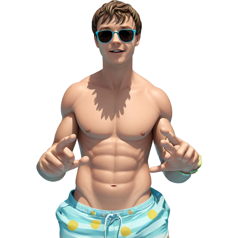 sunny poolside moment with style emoji