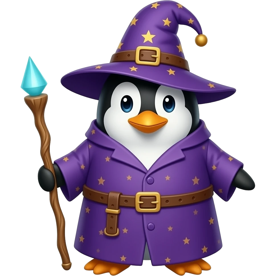 Penguin Wizard emoji