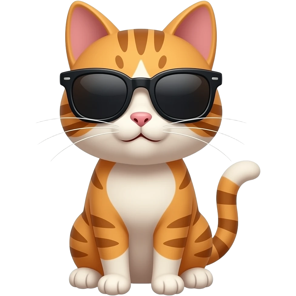 Cat wearing sunglasses emoji