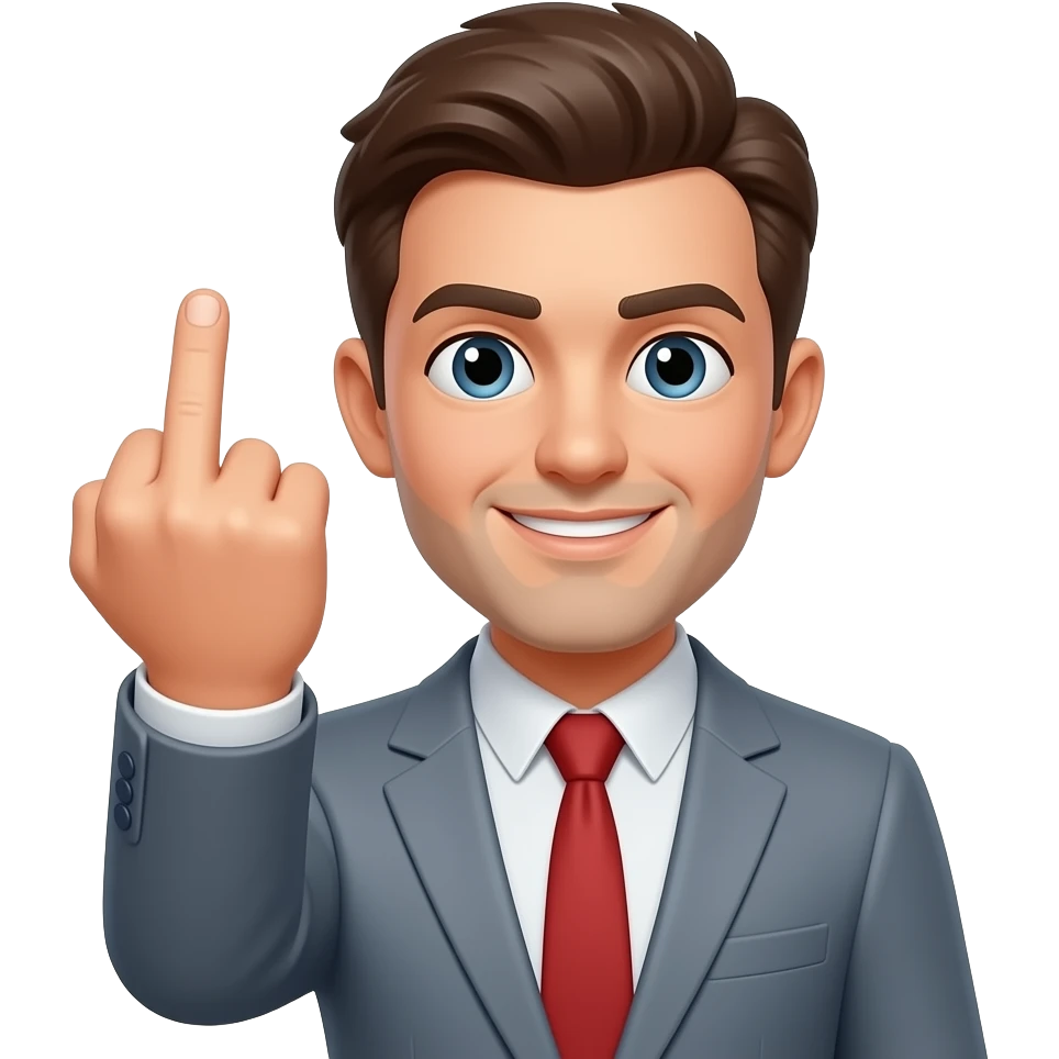 Dedo medio groseria emoji