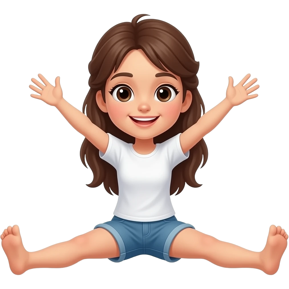 Girl spreading her legs emoji