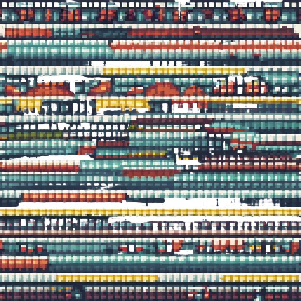 a line of people, pixel art style emoji