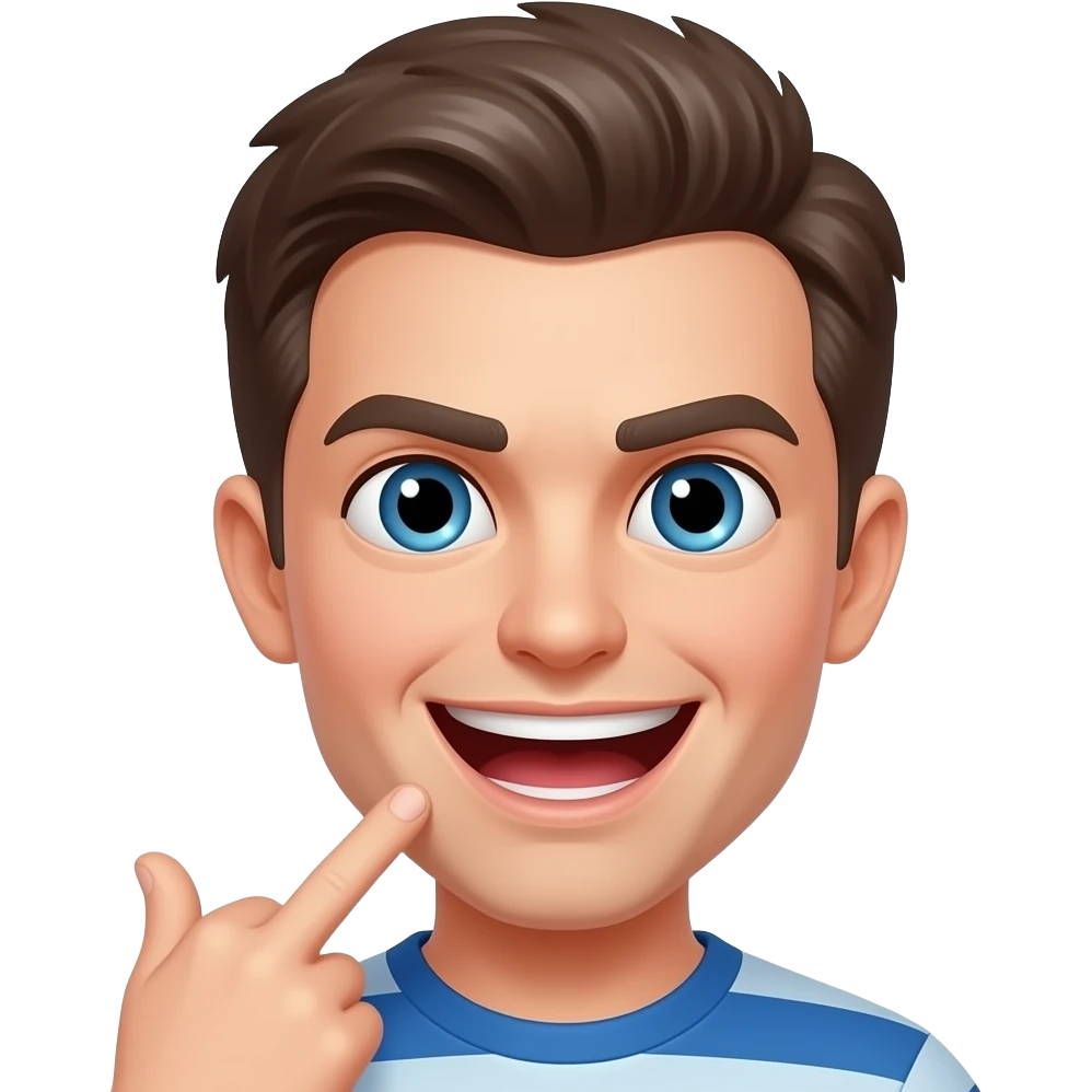 emoji qui se mord l'index en mode coquin emoji