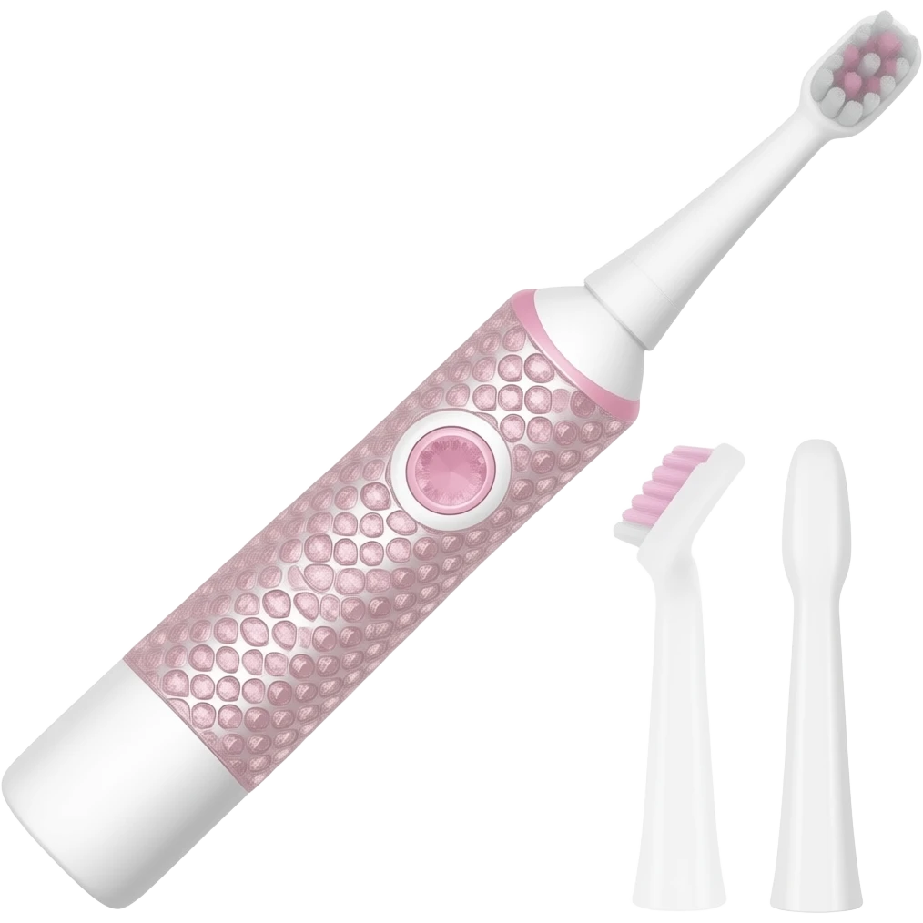 light pink, bedazzled electric toothbrush emoji
