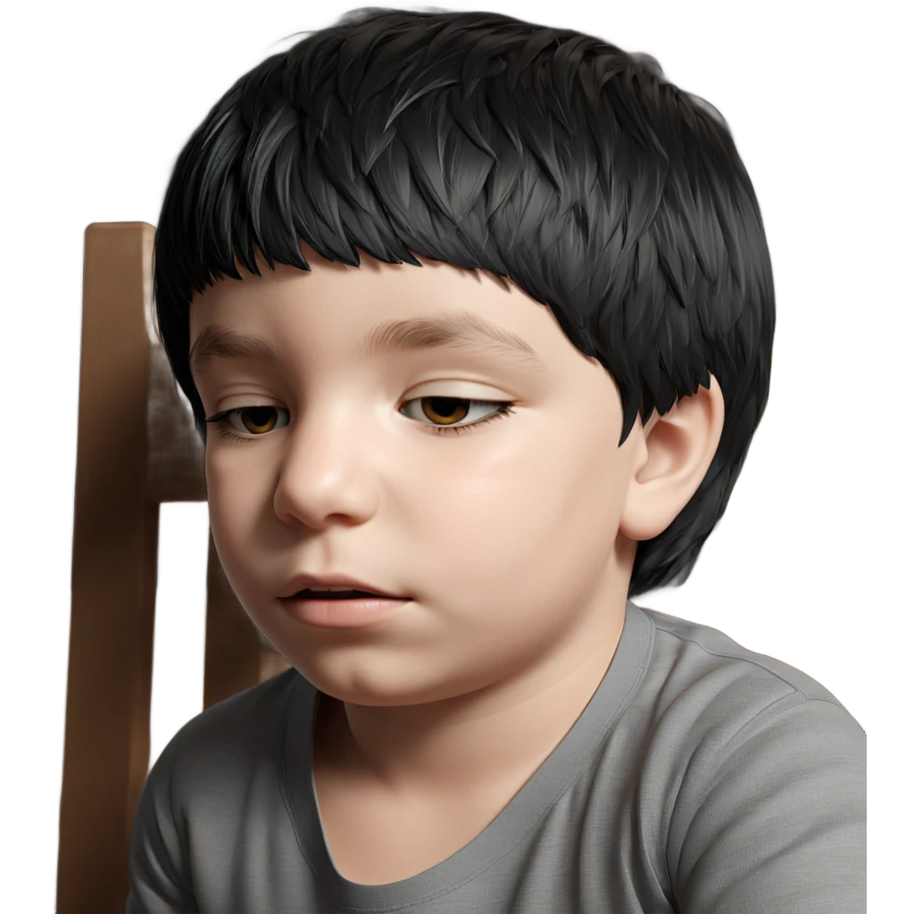 serene boy with black hair emoji