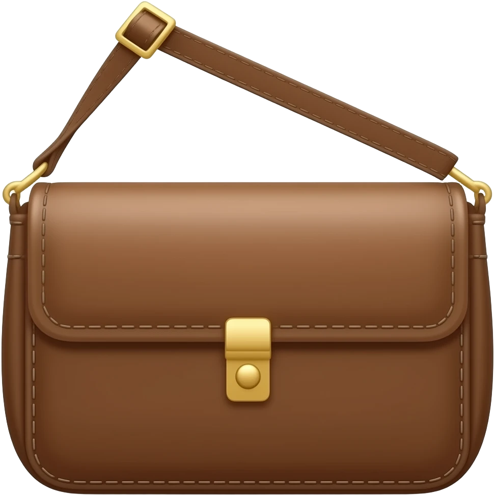 Brown crossbody sling bag emoji