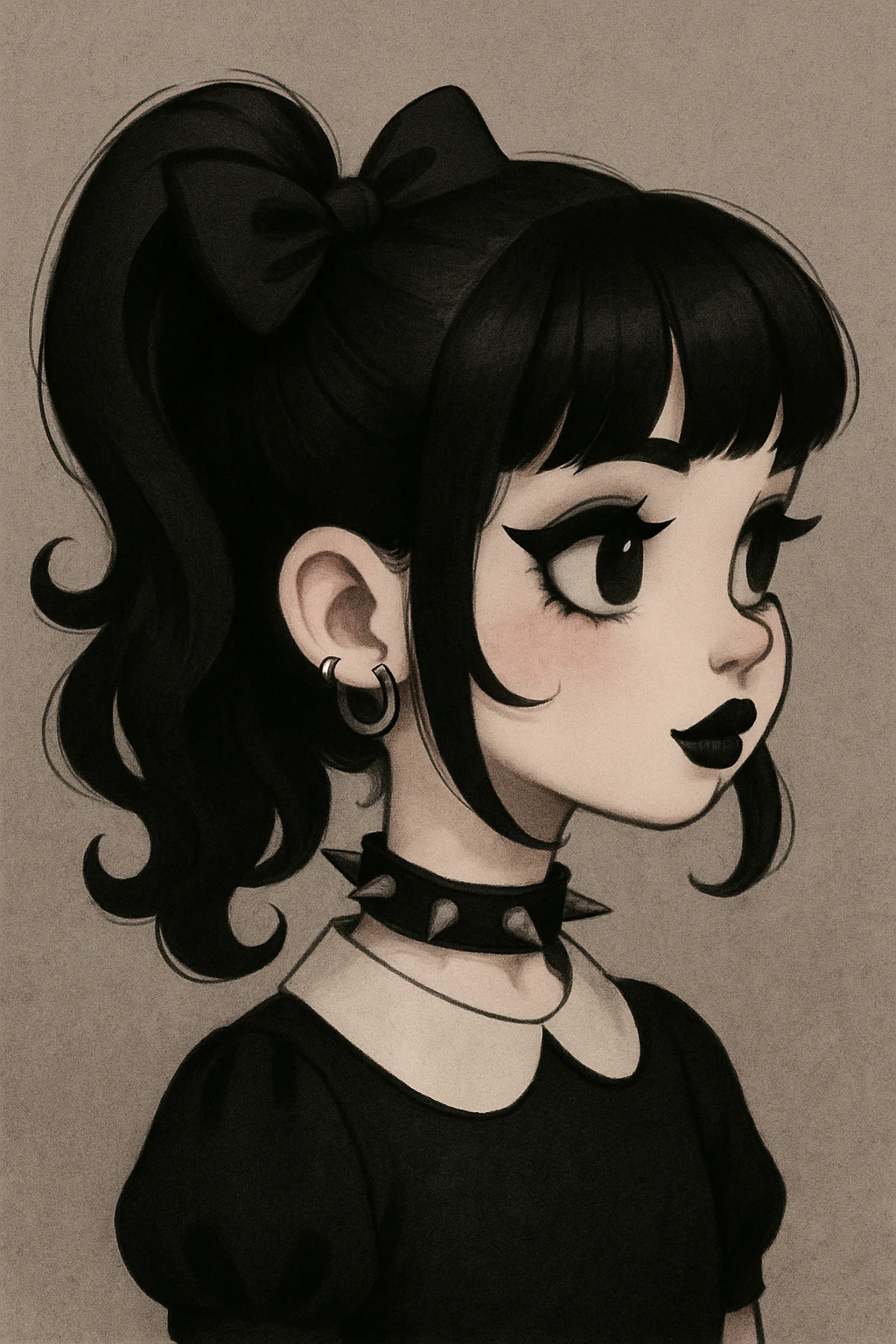 cute goth  profile girl emoji