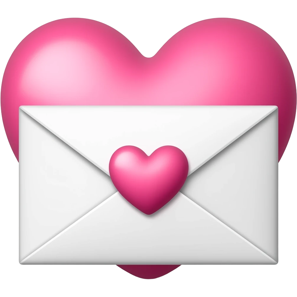 💌 emoji with a pink heart emoji