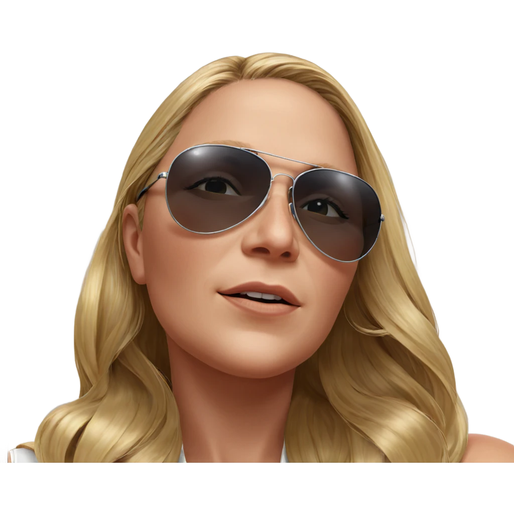 blonde girl in sunglasses portrait emoji