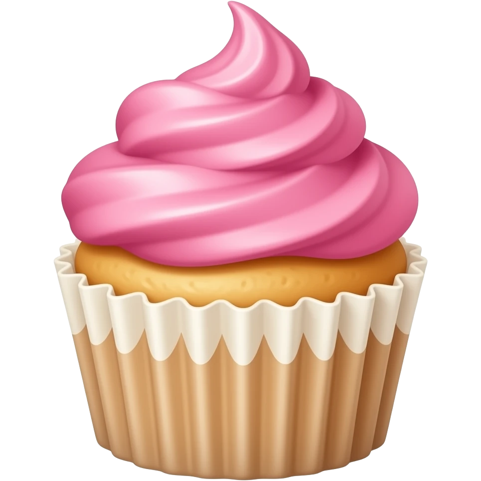 Cupcake with pink icing emoji