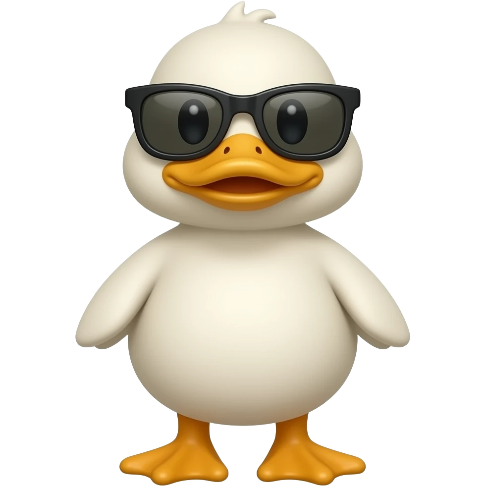 Duck with sunglasses emoji