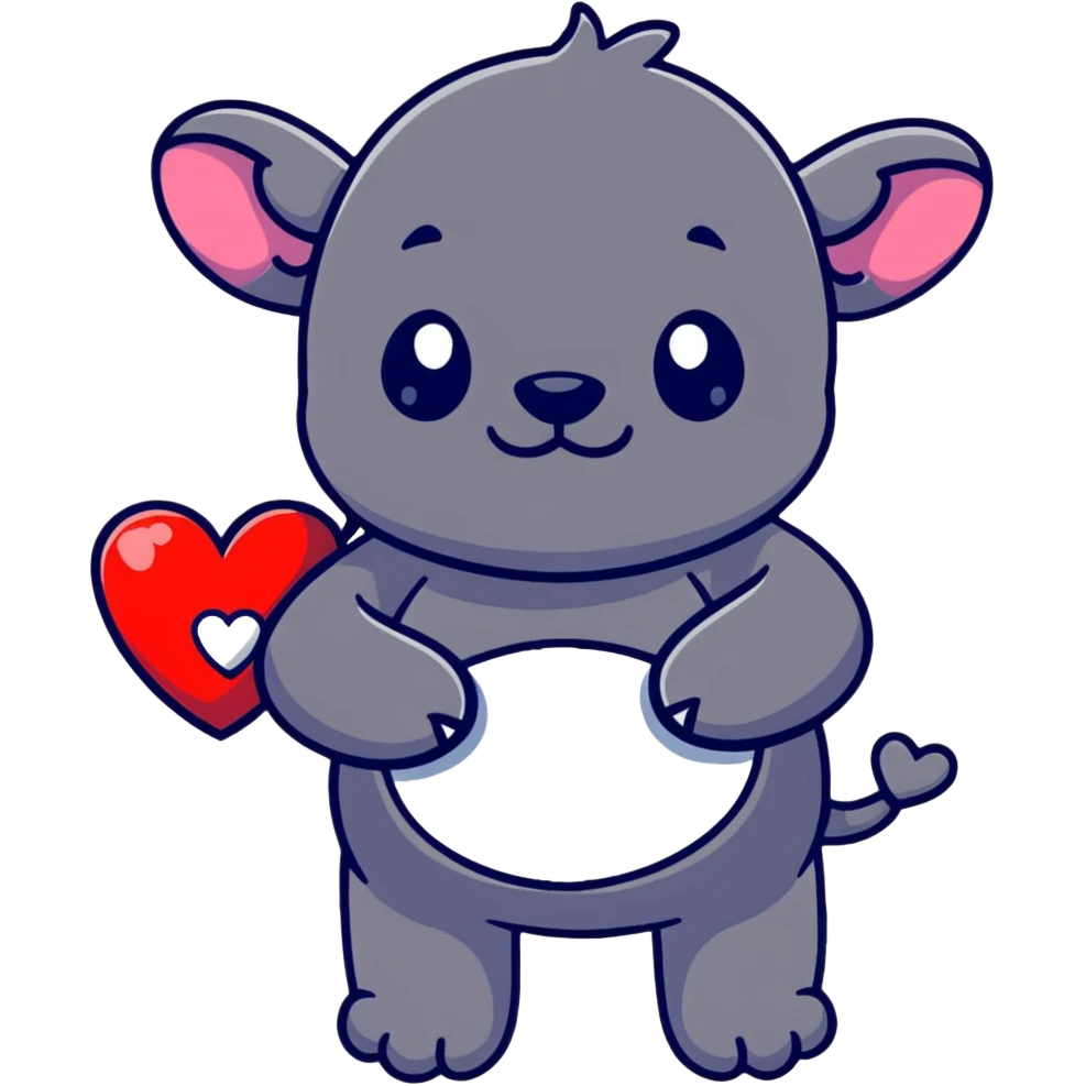 Stitch holding heats emoji