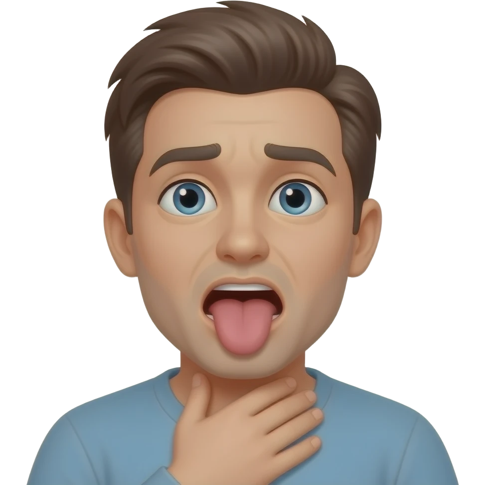 emoji tongue out eyes rolling back chocking themselves emoji