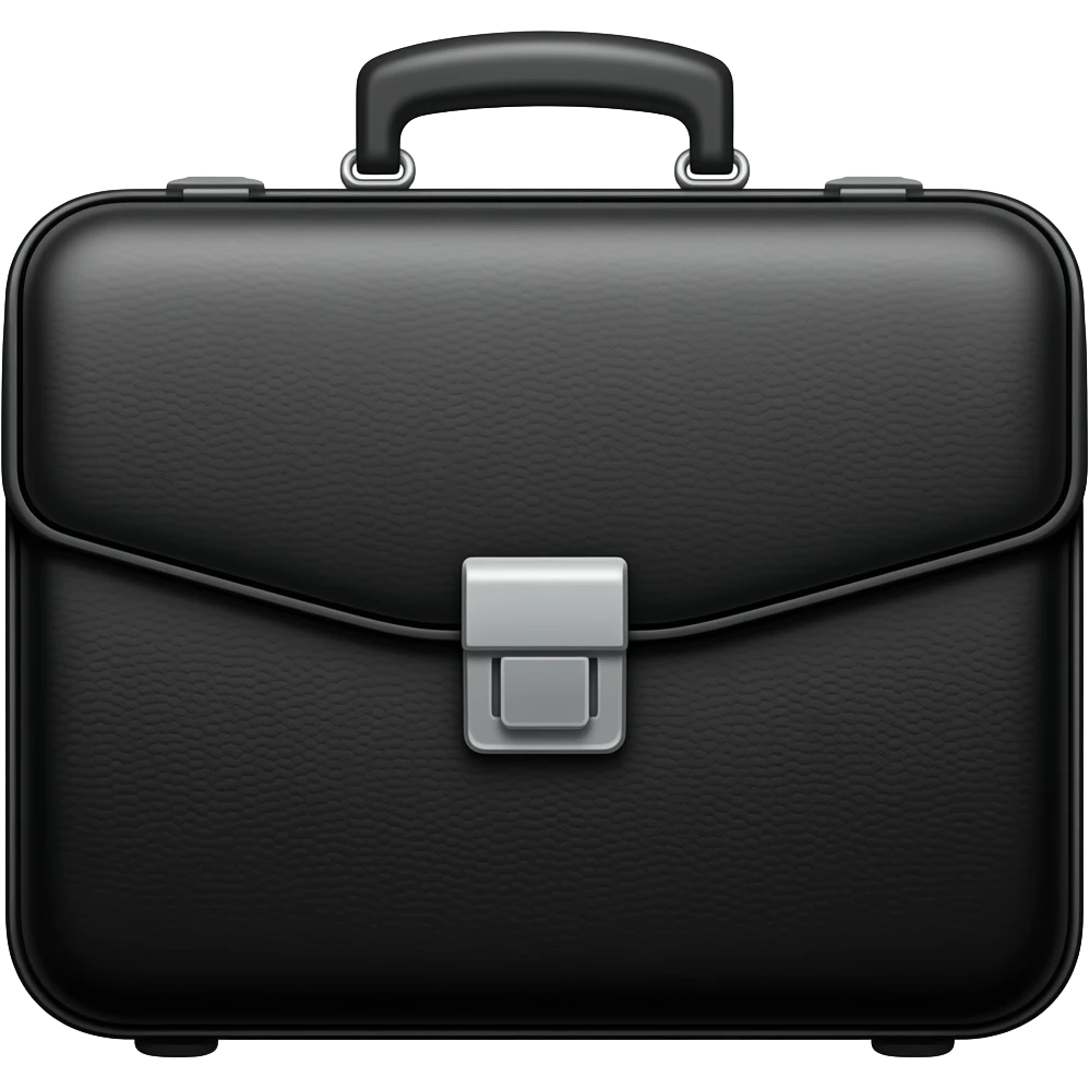 Black briefcase emoji
