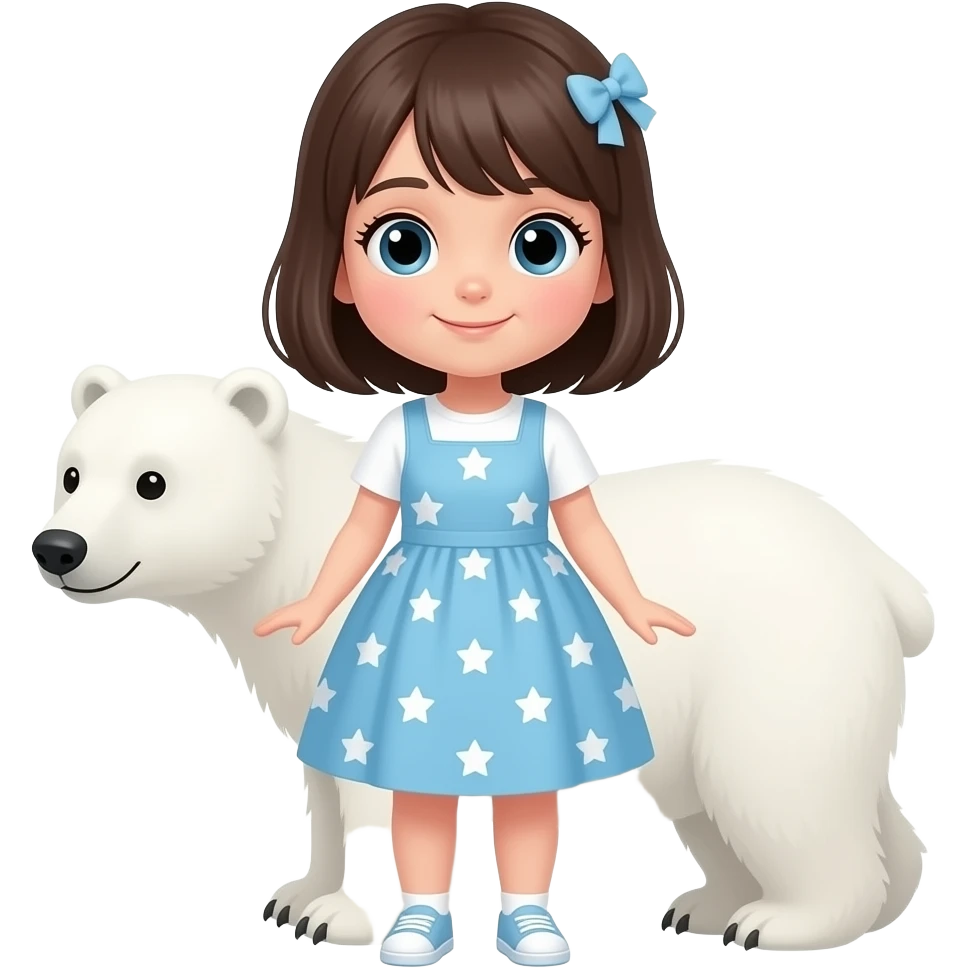 cute girl polar bear emoji