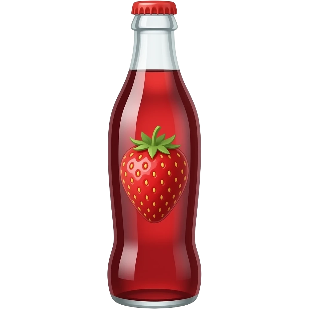 botella de gaseosa de frutilla emoji