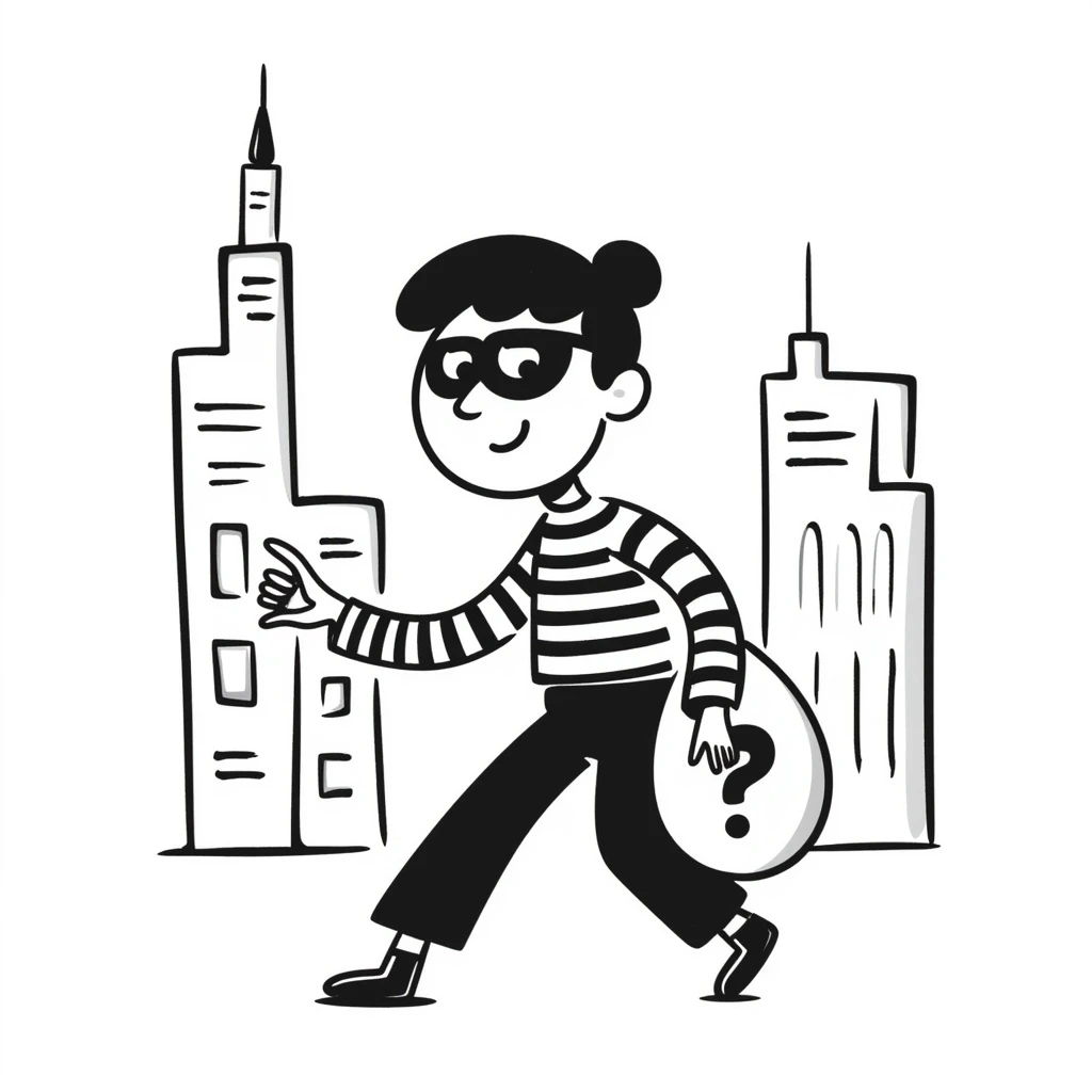 A thief character emoji
