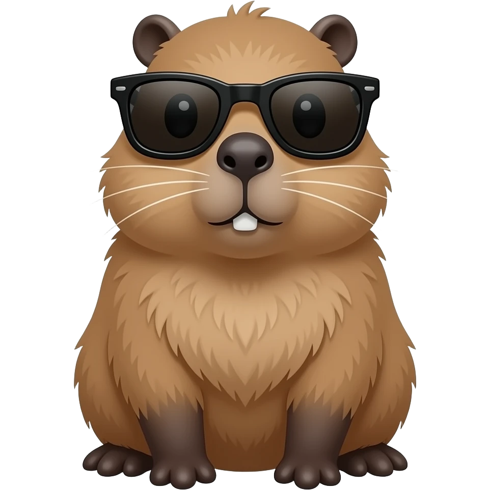capybara with black tinted sunglasses emoji